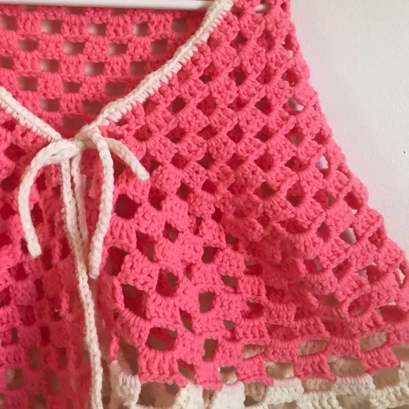 Rare Vintage 1960’s Handmade Crochet Cape Shawl - Picture 4 of 7